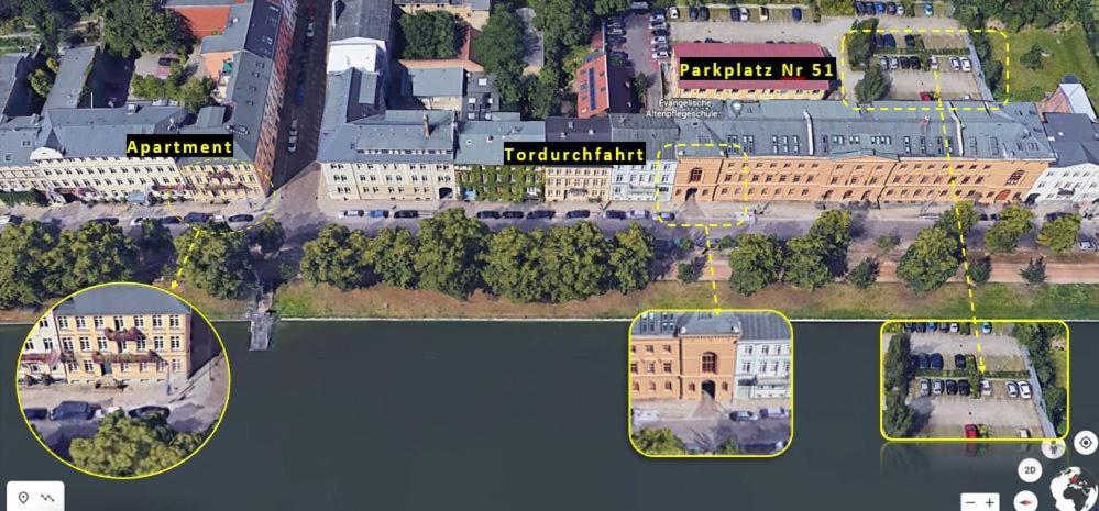 Das Ferienapartment Alexandrine Direkt Am Pfaffenteich Mit Eigenem Parkplatz Schwerin  Exterior photo